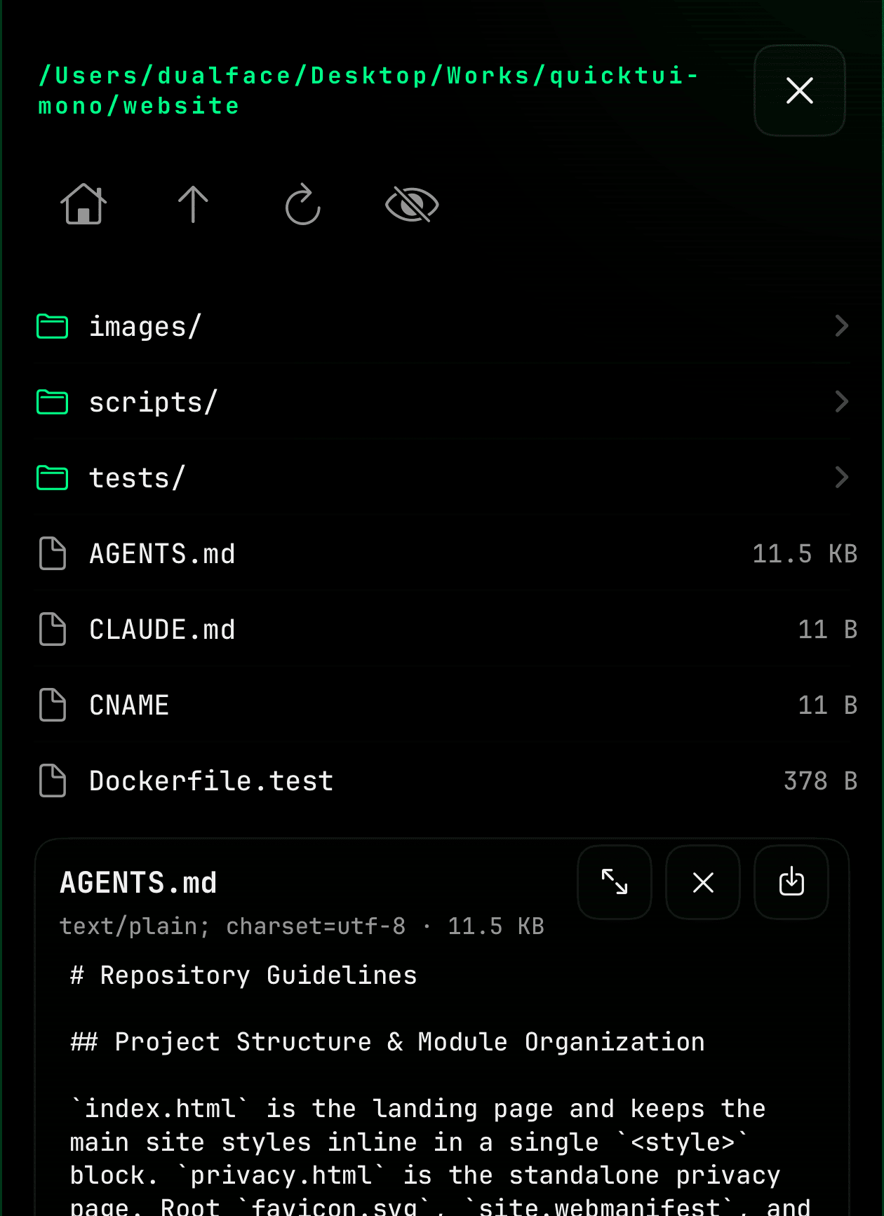 File browser
